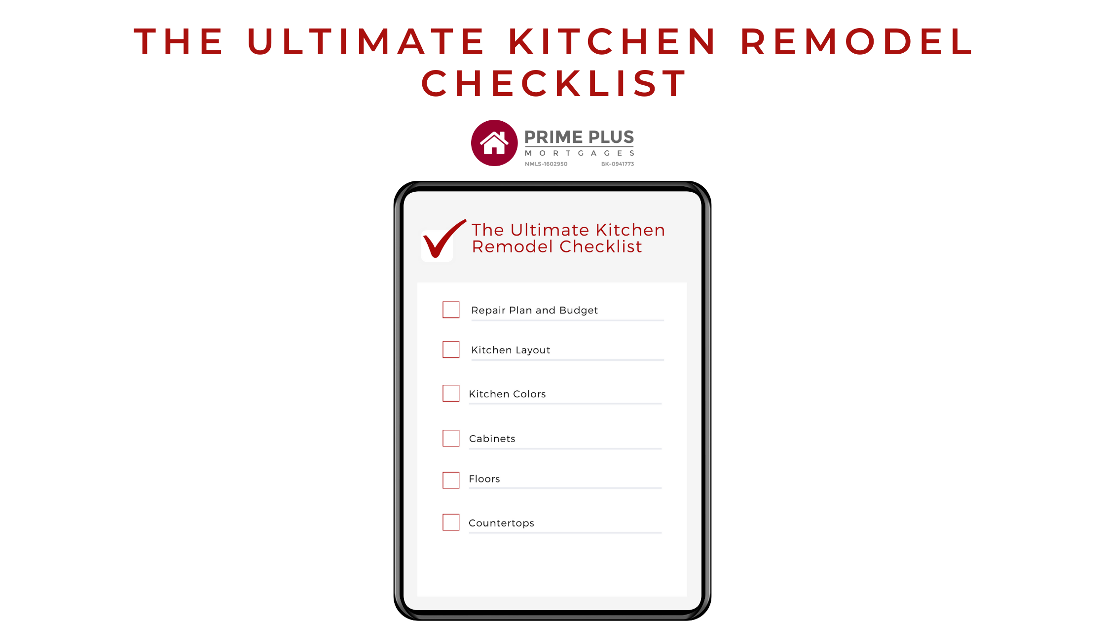 Kitchen Remodel Checklist